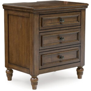 Sturlayne - Three Drawer Night Stand - Brown