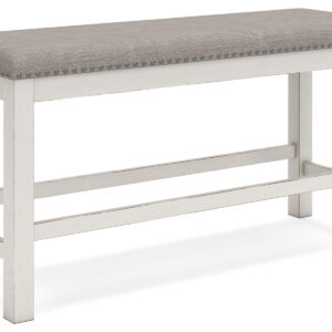 Robbinsdale - Dbl Counter Height Upholstered Dining Bench - Antique White