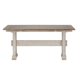 Farmhouse Reimagined - Flip Lid Sofa Table - Antique White / Chestnut Tops