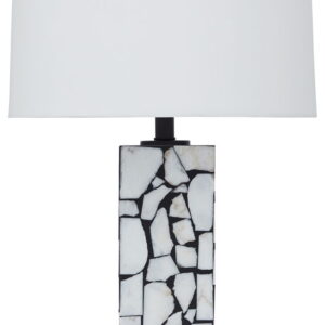 Macaria - Marble Table Lamp - White / Black