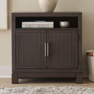 Modern Edge - Bedside Chest With Charging Station - Caffe