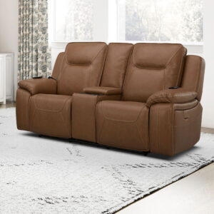 Callihan - Loveseat With Console P3 & ZW - York Butternut