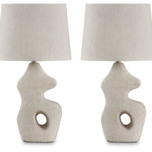 Chadrich - Paper Table Lamp (Set of 2) - Antique Beige