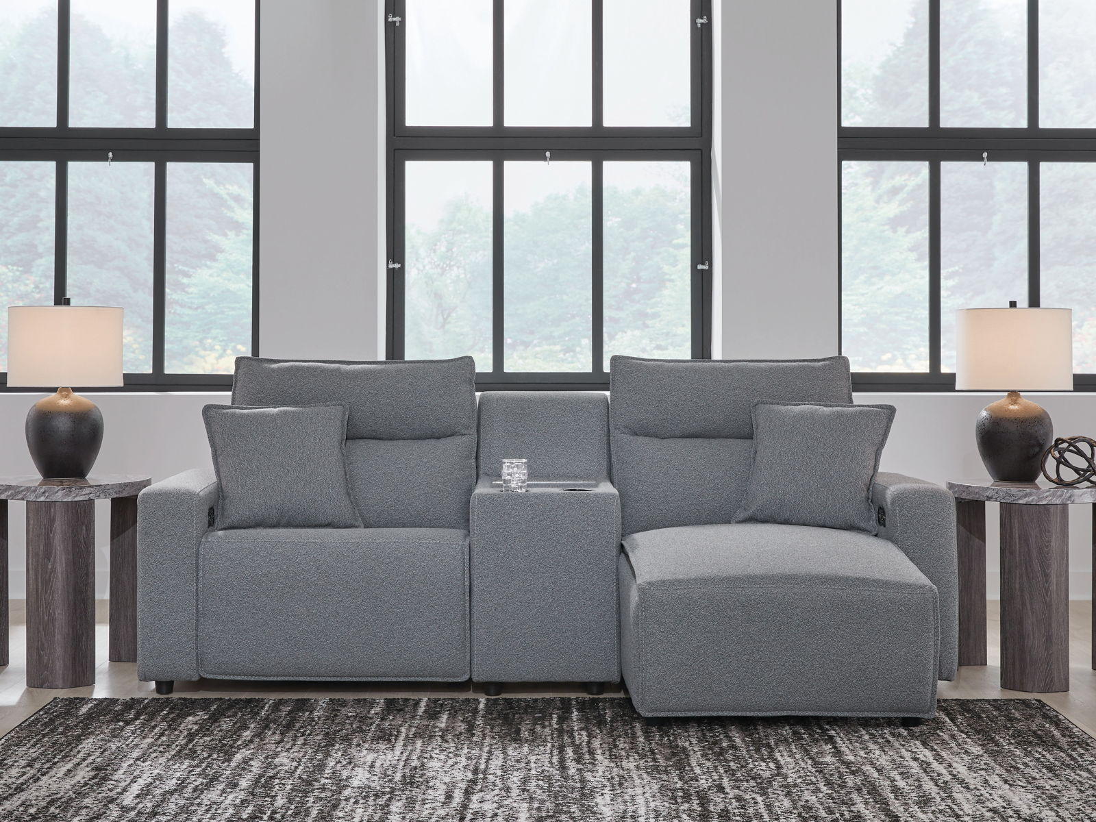 Modmax II - Reclining Sectional - Salt And Pepper - Image 39