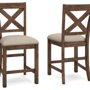 Moriville - Upholstered Barstool (Set of 2) - Beige