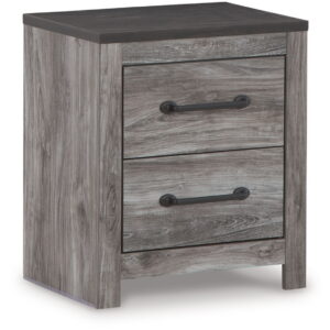 Bronyan - Two Drawer Night Stand - Dark Gray