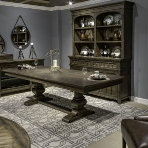 Paradise Valley - Trestle Table - Saddle Brown
