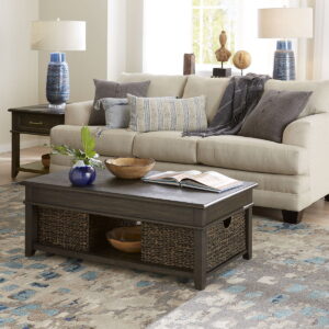 Mill Creek - 3 Piece Living Room Set (Lift Top Cocktail & 2 Drawer End Tables) - Peppercorn
