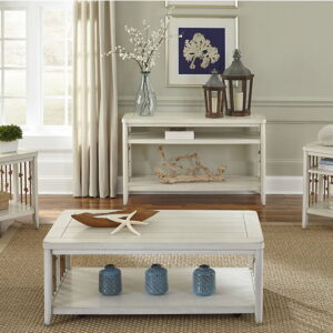 Dockside - 3 Piece Table Set (1 Cocktail 2 End Tables) - White