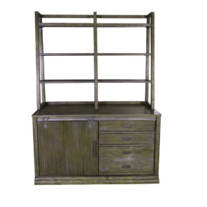 Stone Brook - Jr Executive Credenza Set - Rustic Saddle