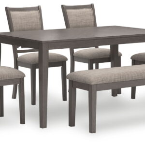 Wrenning - Dining Room Table Set (Set of 6) - Gray