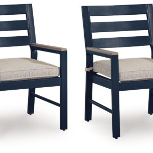 East Beach - Arm Chair With Cushion (Set of 2) - Blue