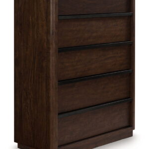 Dilenno - Five Drawer Chest - Dark Brown