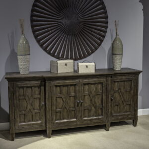 Paradise Valley - 76" TV Console - Saddle Brown