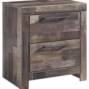 Derekson - Two Drawer Night Stand - Multi Gray