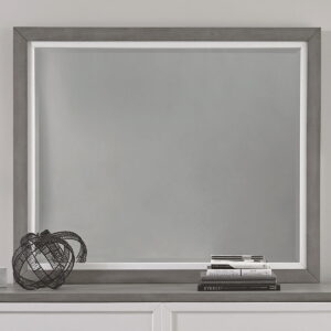 Palmetto Heights - Landscape Mirror - Shell White & Driftwood