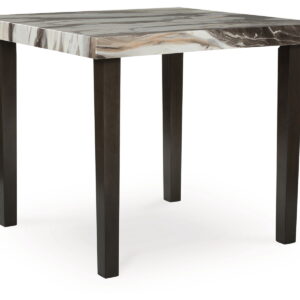 Jeshina - Square Dining Room Counter Table - Dark Brown / Beige