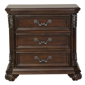 Messina Estates - 3 Drawer Nightstand - Cognac