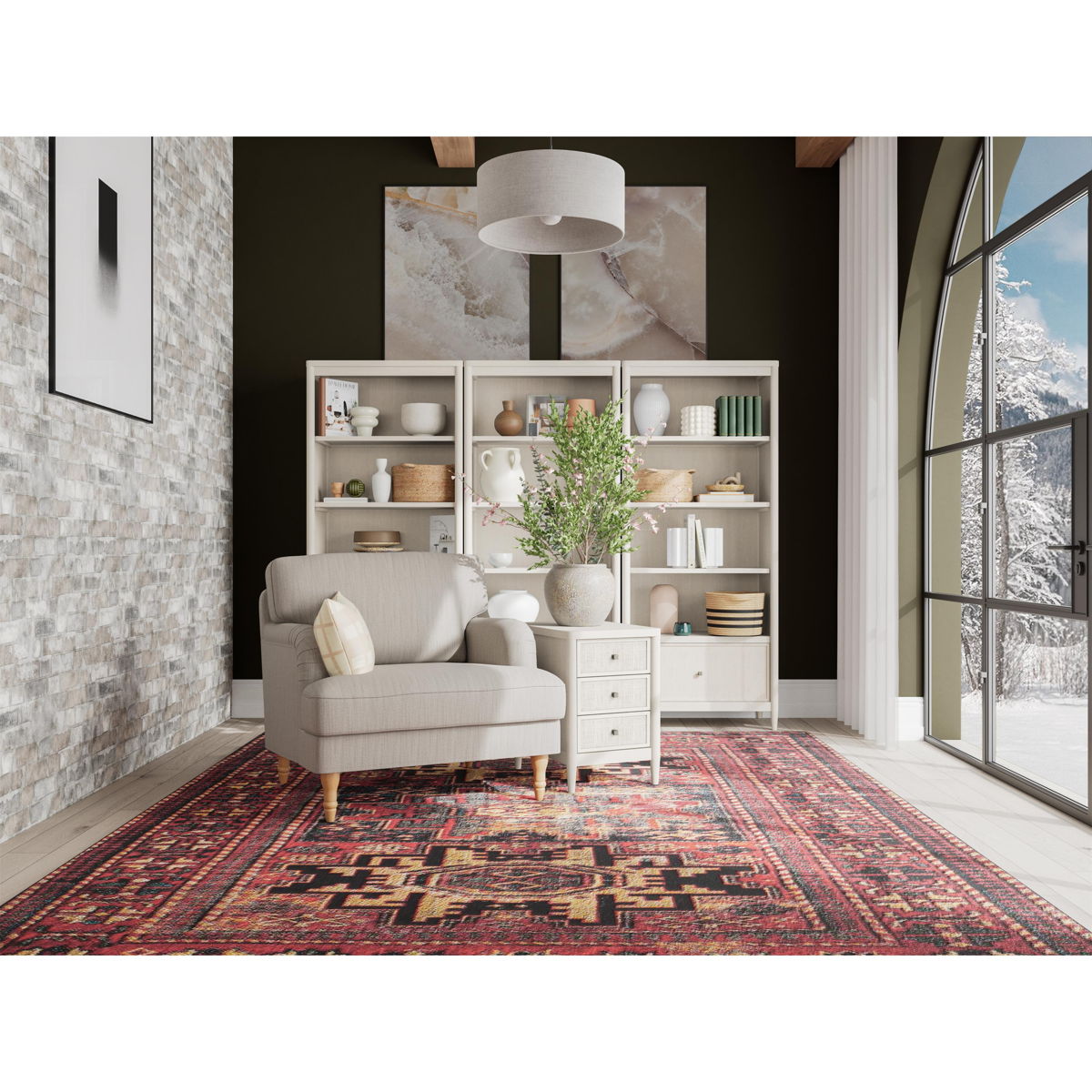 Maren - Drawer Bookcase - Beige - Image 6