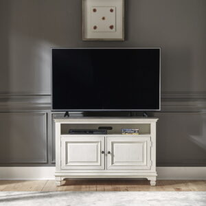 Allyson Park - 46" TV Console - Wirebrushed White / Charcoal
