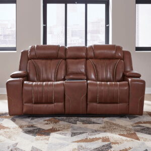Caswell - Loveseat With Console P2 & ZG - Nature Chestnut