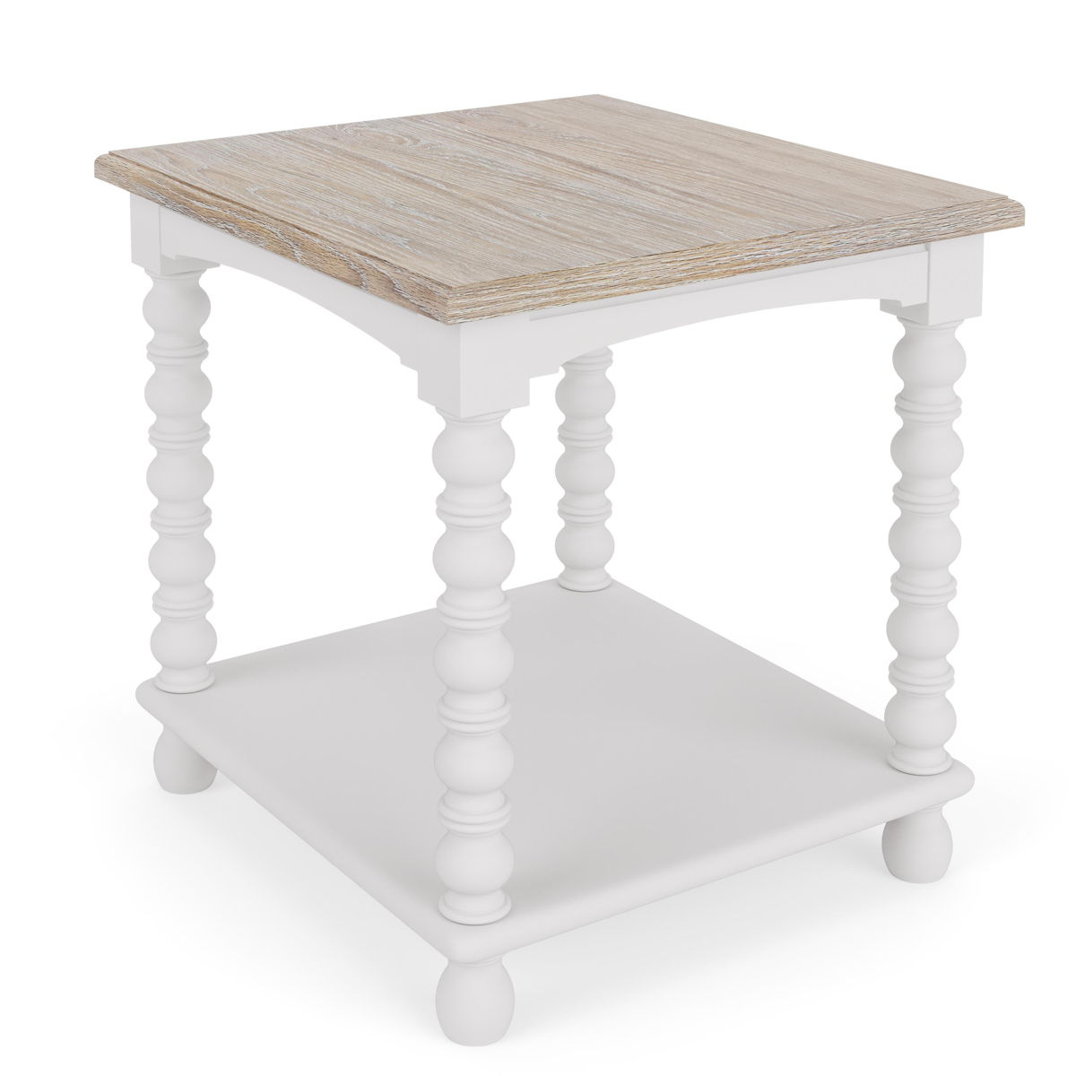 Rosalie - Rectangular Spindle Side Table - White - Image 4