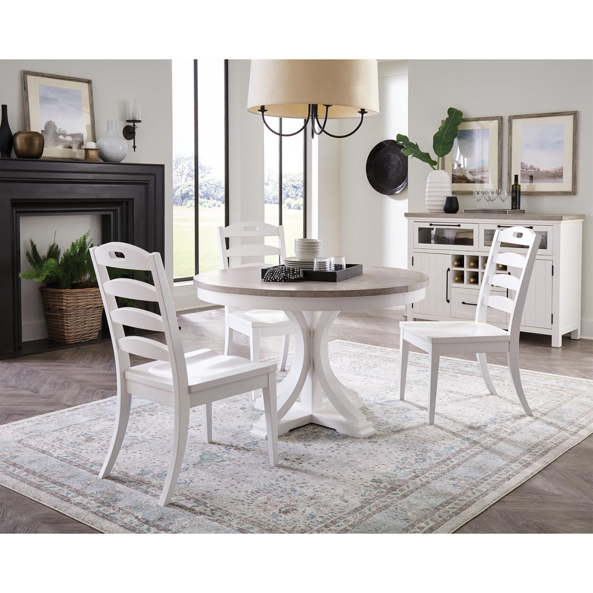 Cora - Round Dining Table - Cloud / Fog - Image 2