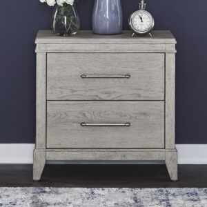 New Haven - Nightstand With Charging Station - Sanctuary White