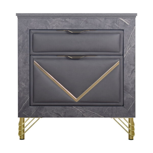 Symetry Drawers Symmetry – 2 Drawer Nightstand – Charcoal | Plaza House Furniture