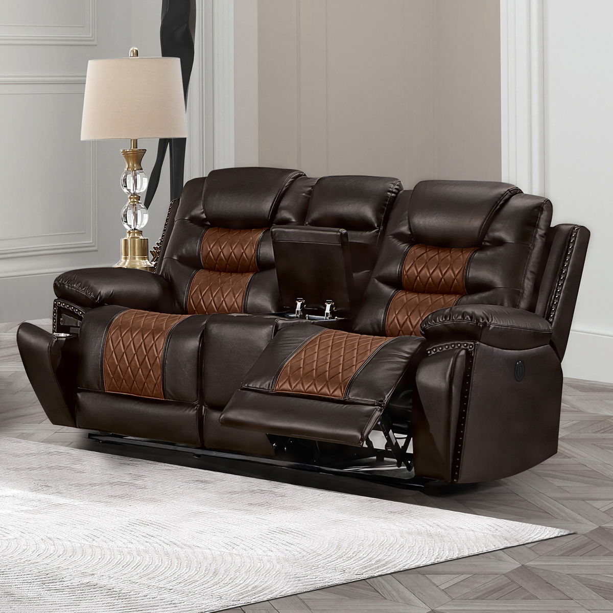 Nikko - Console Loveseat With Dual Recliners - Image 30