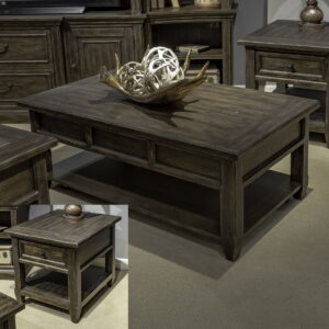 Paradise Valley - 3 Piece Table Set (Lift Top Cocktail Table) - Saddle Brown