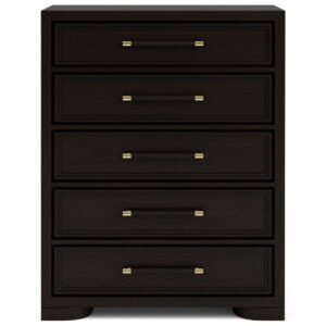 Lydia - 5 Drawer Chest - Dark Brown