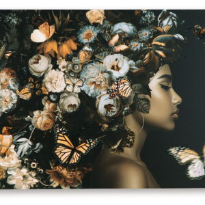 Valfer - Wall Art - Orange / Black / White