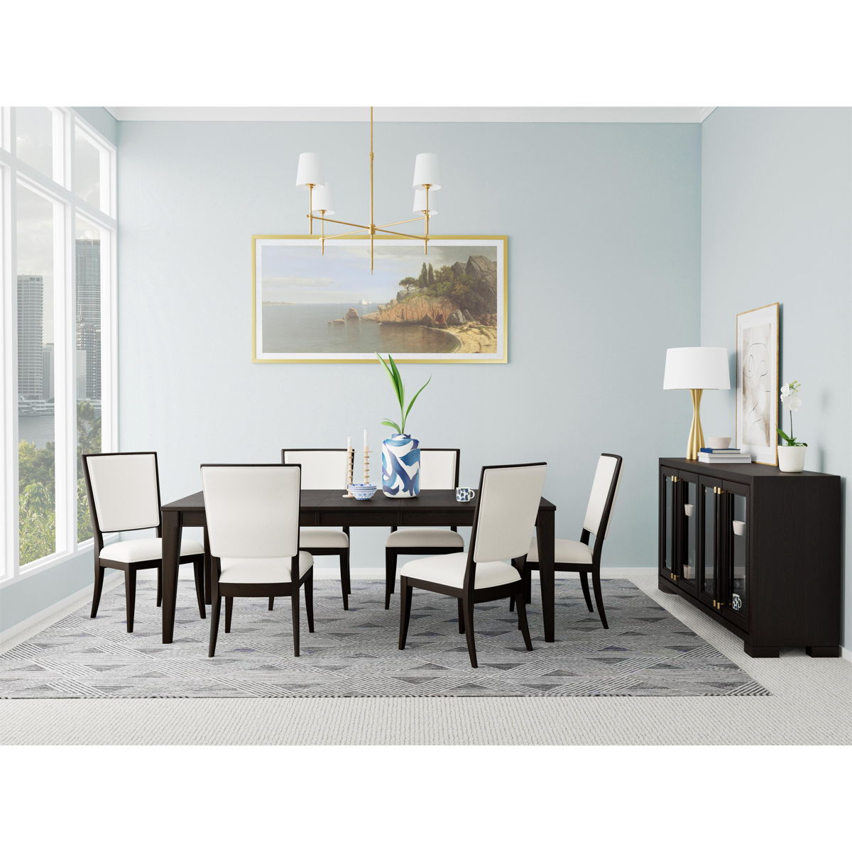 Lydia - Rectangular Dining Table - Dark Brown - Image 2