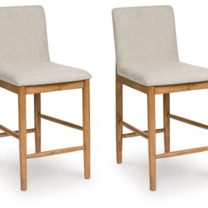 Isanti - Upholstered Barstool (Set of 2) - Light Brown