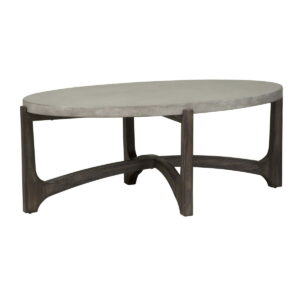 Cascade - Oval Cocktail Table - Wirebrush Rustic Brown