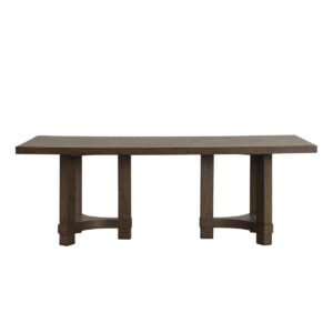Cityscape - Rectangle Dining Table Top & Base - Dark Brown