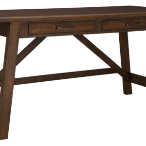 Baldridge - Home Office Large Leg Desk - Rustic Brown