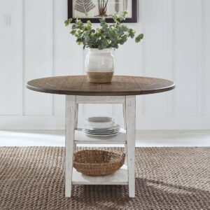 Al Fresco - Drop Leaf Table - Graphite & Whitestone