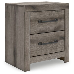 Graystorm - Two Drawer Night Stand - Brown Gray