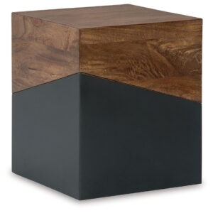 Trailbend - Accent Table - Brown / Gunmetal