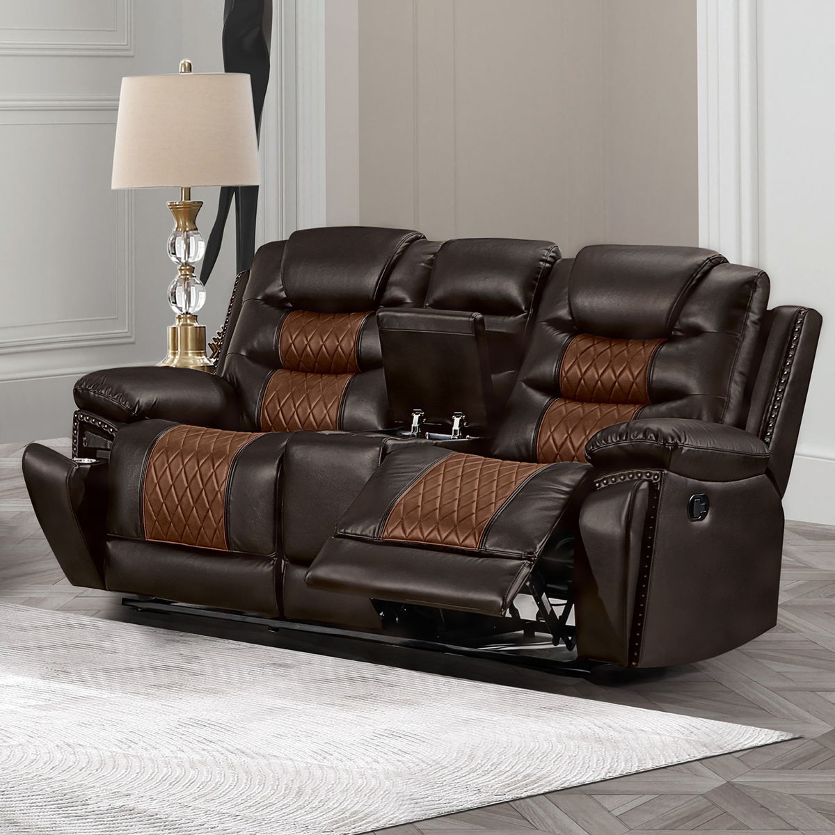 Nikko - Console Loveseat With Dual Recliners - Image 24