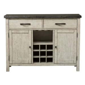Willowrun - Sideboard - Rustic White / Weathered Gray Top