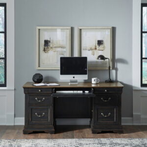 Meritage - Jr Executive Desk - Aged Charcoal