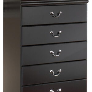 Huey Vineyard - Five Drawer Chest - Black