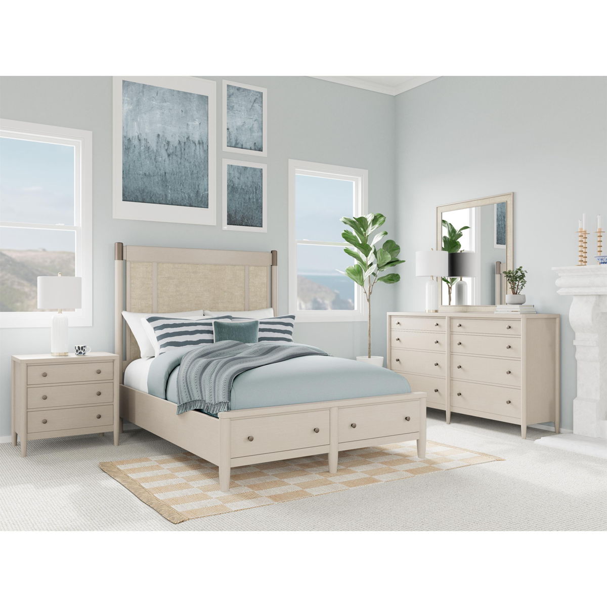 Laguna - 3 Drawer Nightstand - Beige - Image 4
