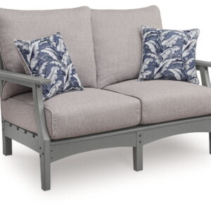 Cove Beach - Loveseat With Cushion - Gray