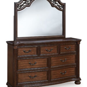 Lavinton - Dresser And Mirror - Brown