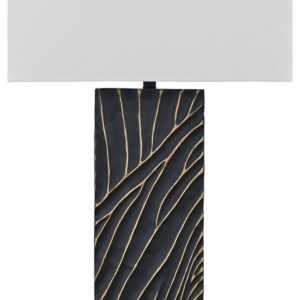 Bartlen - Poly Table Lamp - Black / Gold Finish