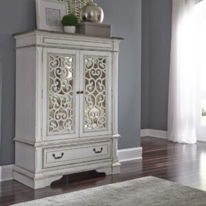 Abbey Park - Mirrored Door Chest - Antique White